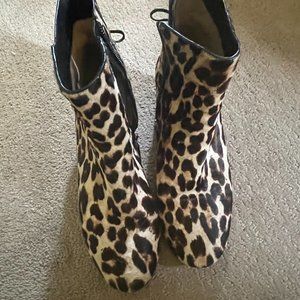 Tory Burch Leopard Boots - Sz. 7.5